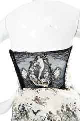 F/W 2007 Jean Paul Gaultier Baroque Strapless Silk Dress