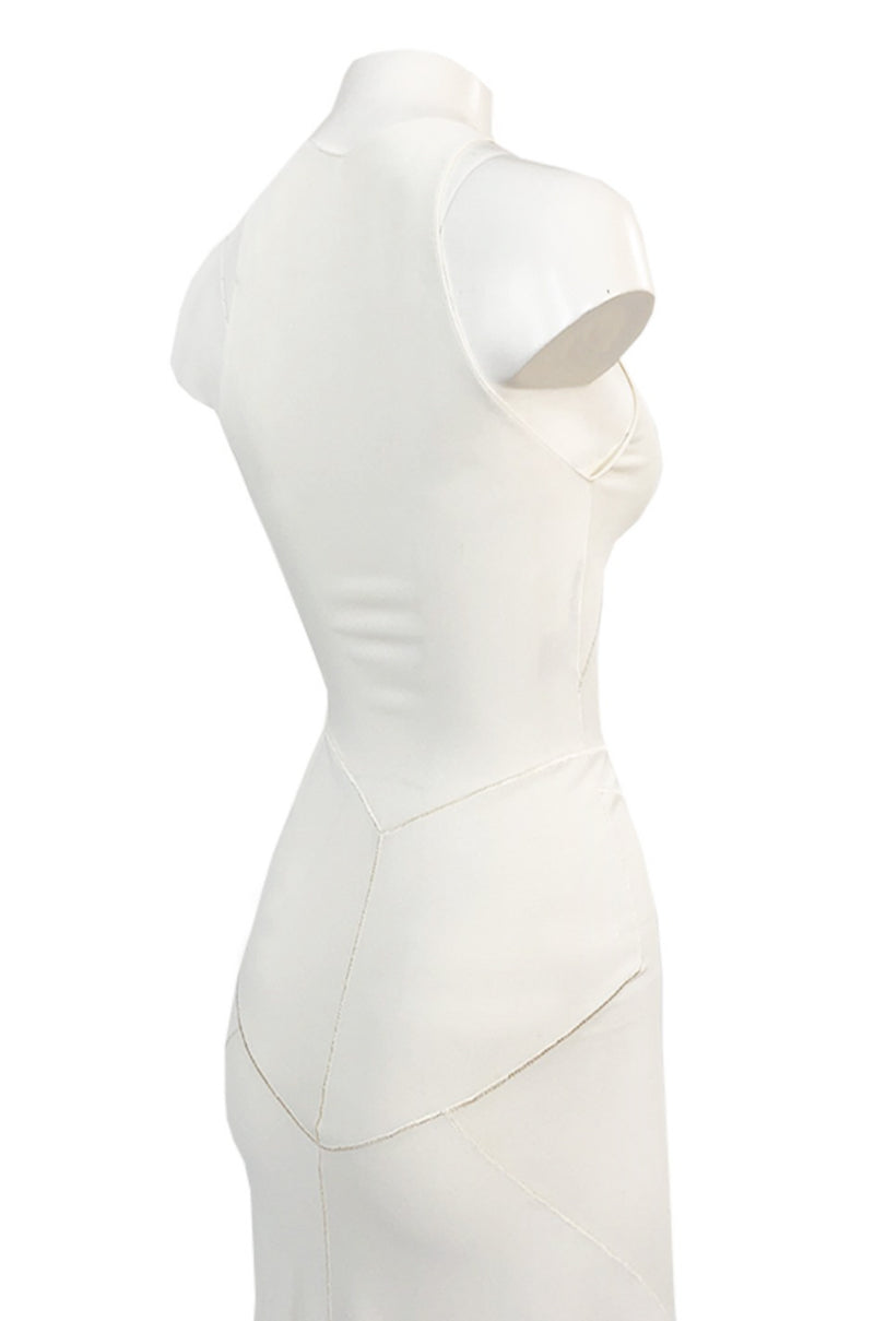 Documented Fall 2001 Azzedine Alaia Couture Runway Dress in Ivory