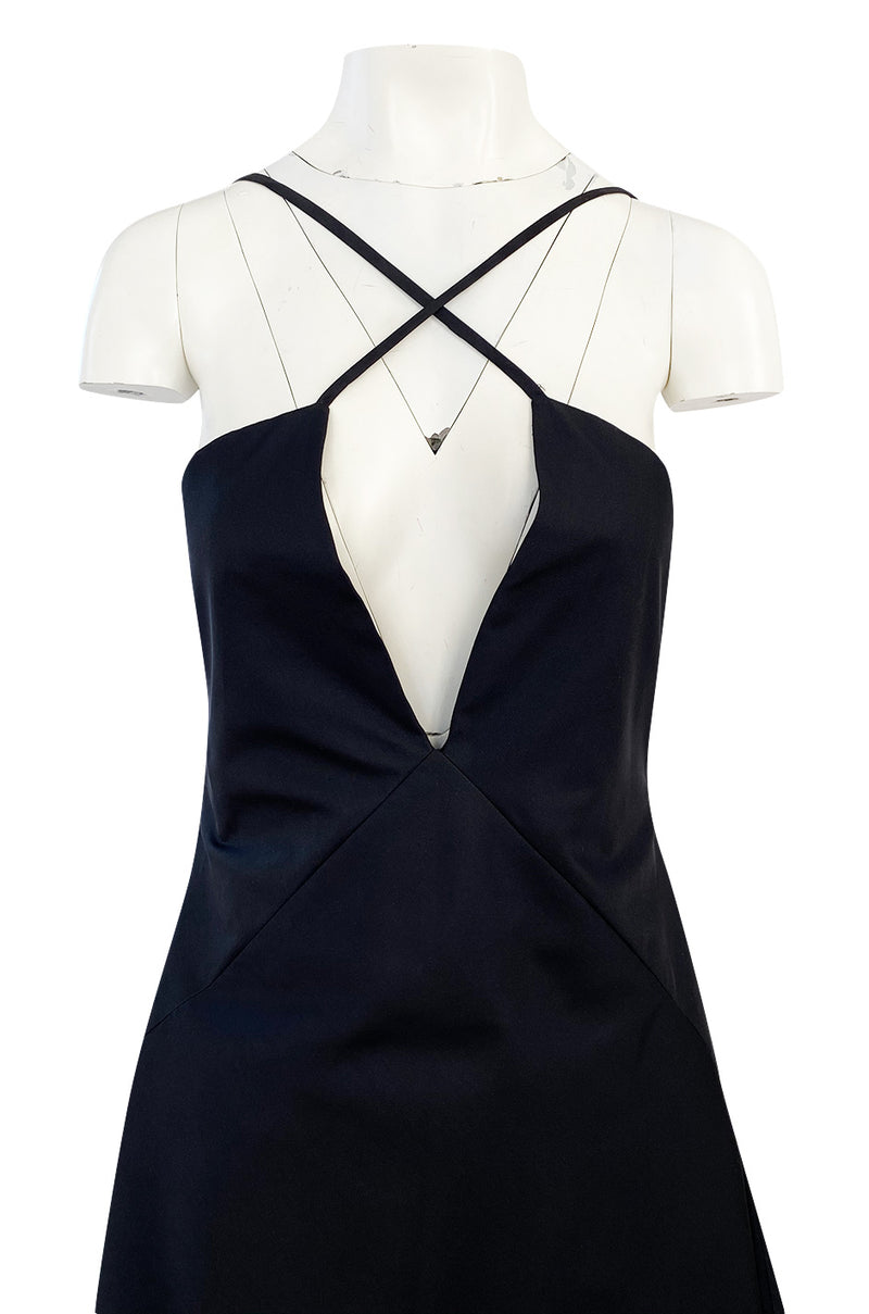 Formal Dresses Calvin Klein Black Halter Gown Slim Knit Racerback