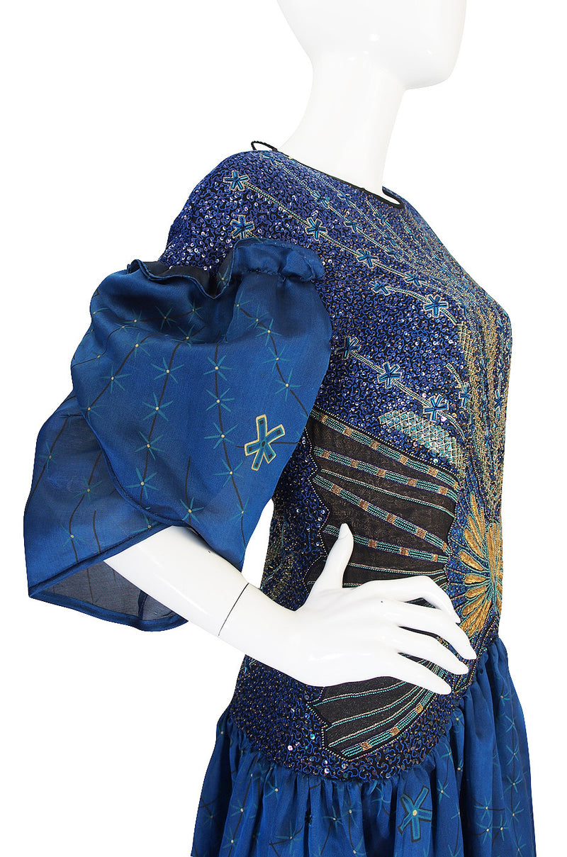 1987 "Secrets Of the Nile" Zandra Rhodes Beaded Gown