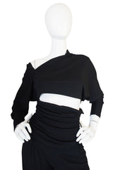 1980s Black Jersey Norma Kamali High Pant & Top Set