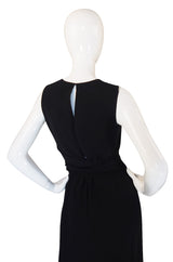 1990s Trained Oscar de la Renta Black Gown