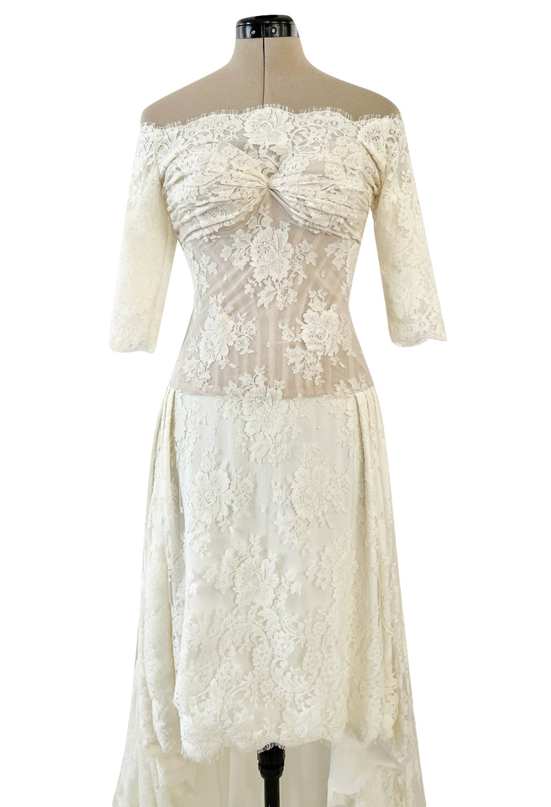 Incredible 2012 Alexander McQueen Ivory Lace Corseted Wedding Dress w Shrimpton Couture Incredible 2012 Alexander McQueen Ivory Lace Corseted Wedding Dress w Shrimpton Couture