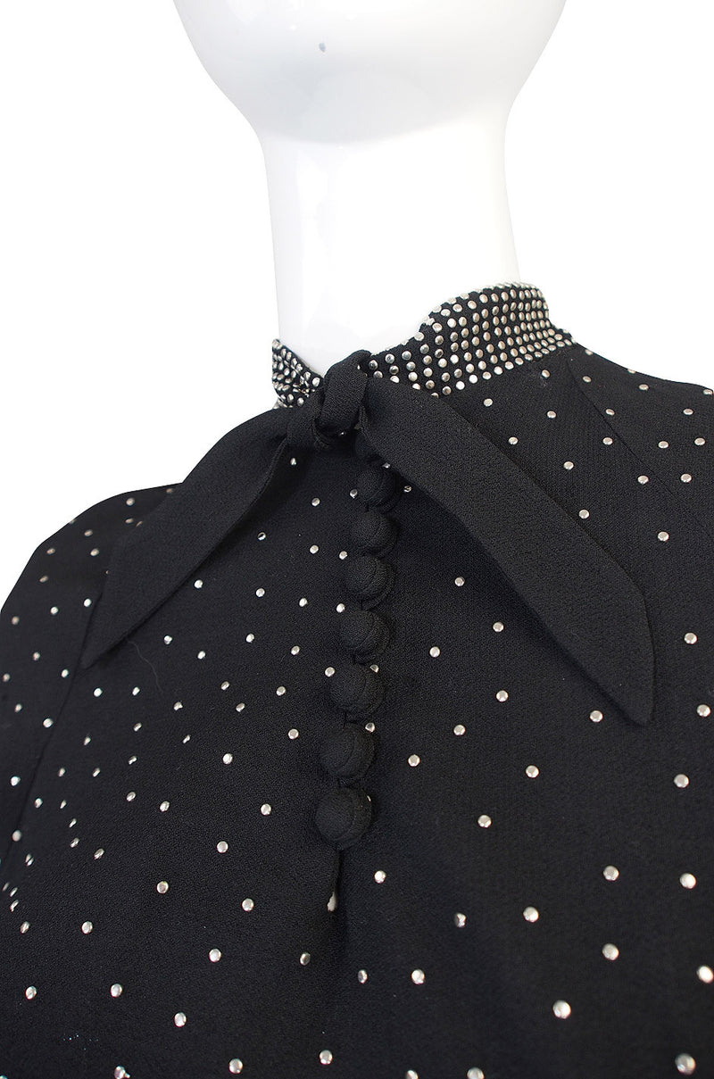 Rare 1940s Eisenberg and Sons Studded Dress