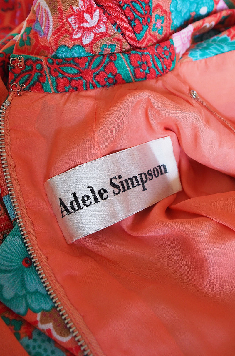 1960s Adele Simpson Pretty Print Dress