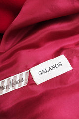 Rare 1959 James Galanos Red Felt Dress
