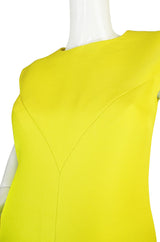 Rare 1960s Custom Sculptural Yellow Givenchy Gown