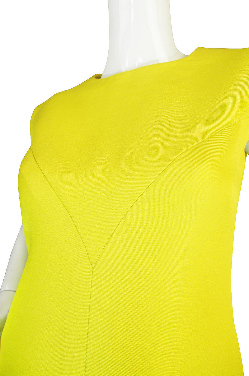 Rare 1960s Custom Sculptural Yellow Givenchy Gown