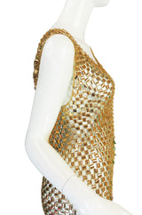 Rare 1970s Paco Rabanne Chain Mail Dress & Headpiece