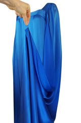 Fall 1978 Christian Dior Haute Couture Silk Satin Caped Sleeve Dress