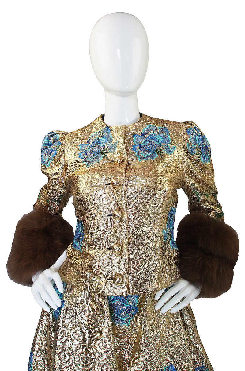 1980s Arnold Scaasi Couture Gown & Sable Jacket