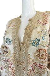 1960s Gold & Cream Brocade Morrocan Wedding Caftan