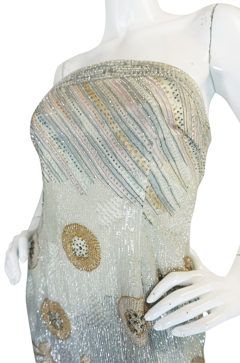 F/W 1995-96 Giorgio Armani Couture Fully Beaded Runway Dress