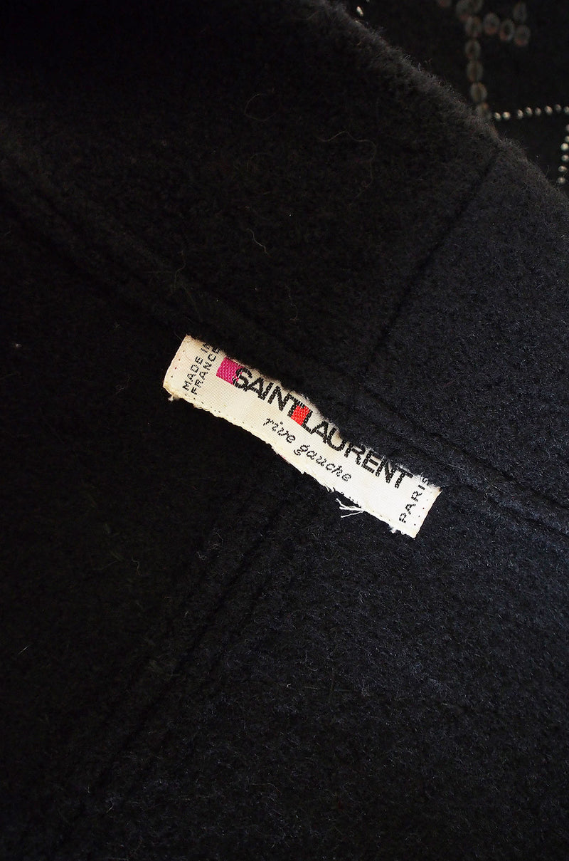 1970s Sequin Wool Yves Saint Laurent Jacket