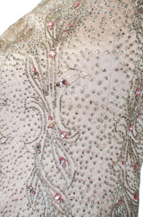 1960s Pink Beaded Malcolm Starr Dress
