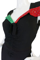 Late 1930s Eisenberg & Sons Originals Heart Sequin Dress