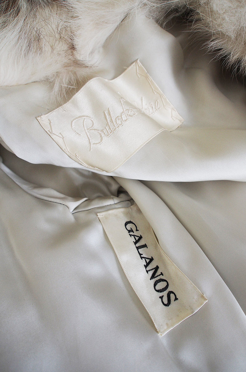 1960s Silver Fox Fur & Leather Galanos Jacket