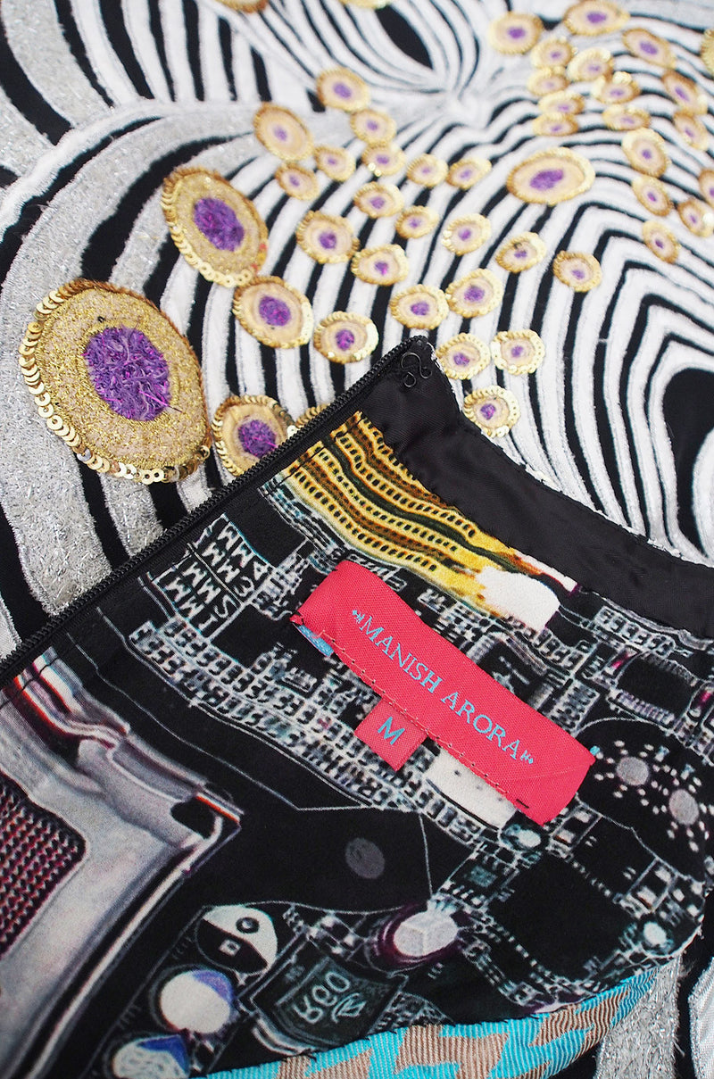 Recent Metallic Embroidery Manish Arora Dress