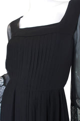 Rare 1960s Silk and Lace Jean Louis Dress