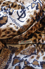 1980s Yves Saint Laurent Leopard Skirt & Top