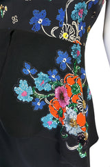Exceptional 1930s Samuel Kass Sequin Silk Swing Dress