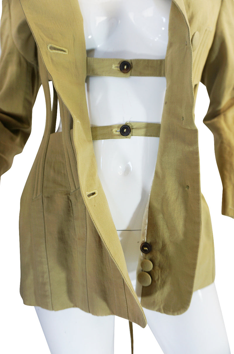 Spring 1989 Jean Paul Gaultier Cut Out Corset or Cage Jacket