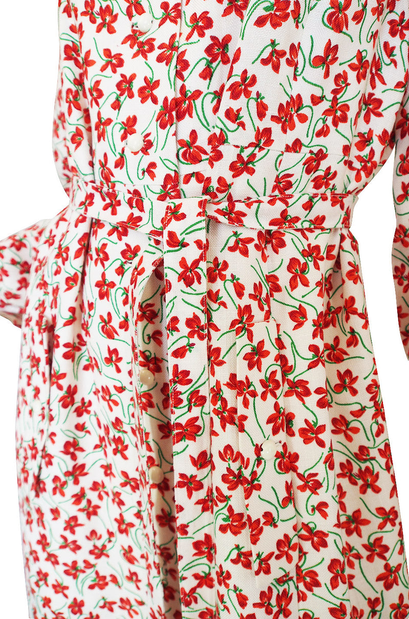 1960s Andre Laug Floral Dress or Coat