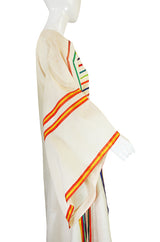 1960s Josefa Mexico Rainbow Ribbon Caftan