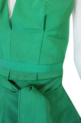 1960s Pauline Trigere Backless Structured Halter & Skirt Dress Set