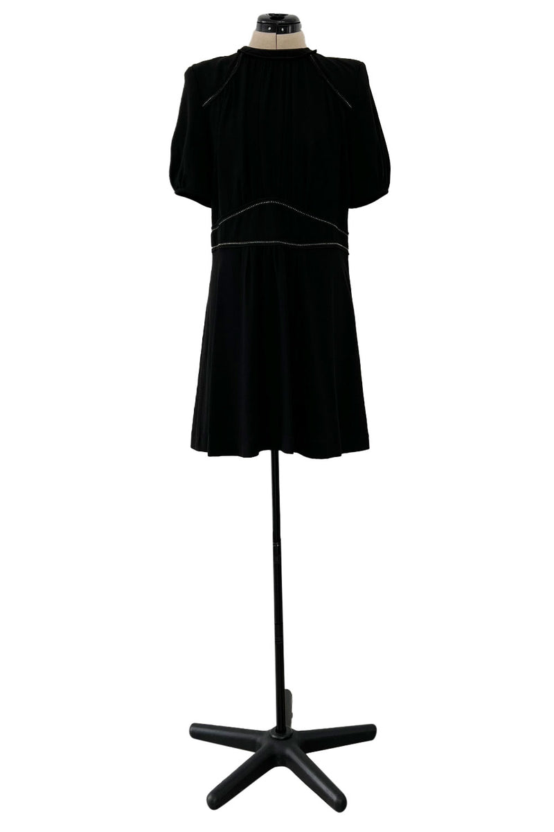 Prettiest 2015 Isabel Marant Easy To Wear Black Mini Dress w White Sti Shrimpton Couture Prettiest 2015 Isabel Marant Easy To Wear Black Mini Dress w White Sti Shrimpton Couture