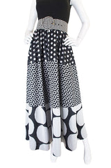 c.1965 Rudi Gernreich Dot Maxi Dress with Belt