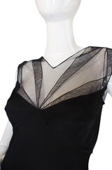 1994 Karl Lagerfeld Silk & Net Bias Cut Dress