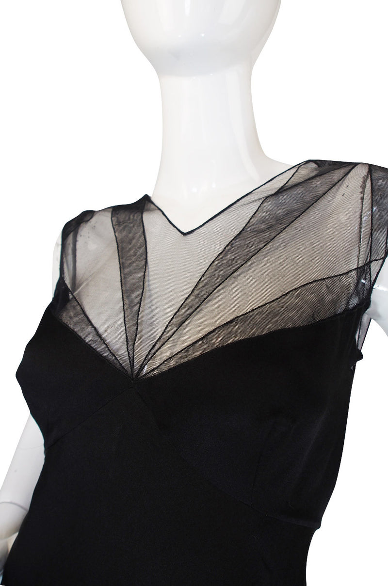 1994 Karl Lagerfeld Silk & Net Bias Cut Dress