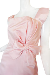 Romantic 1980s Pink Arnold Scaasi Boutique Bow Gown