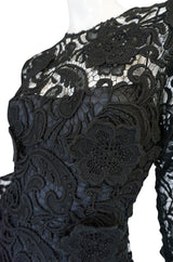 F/W 2008 Prada Runway Wait Listed Black Lace Dress