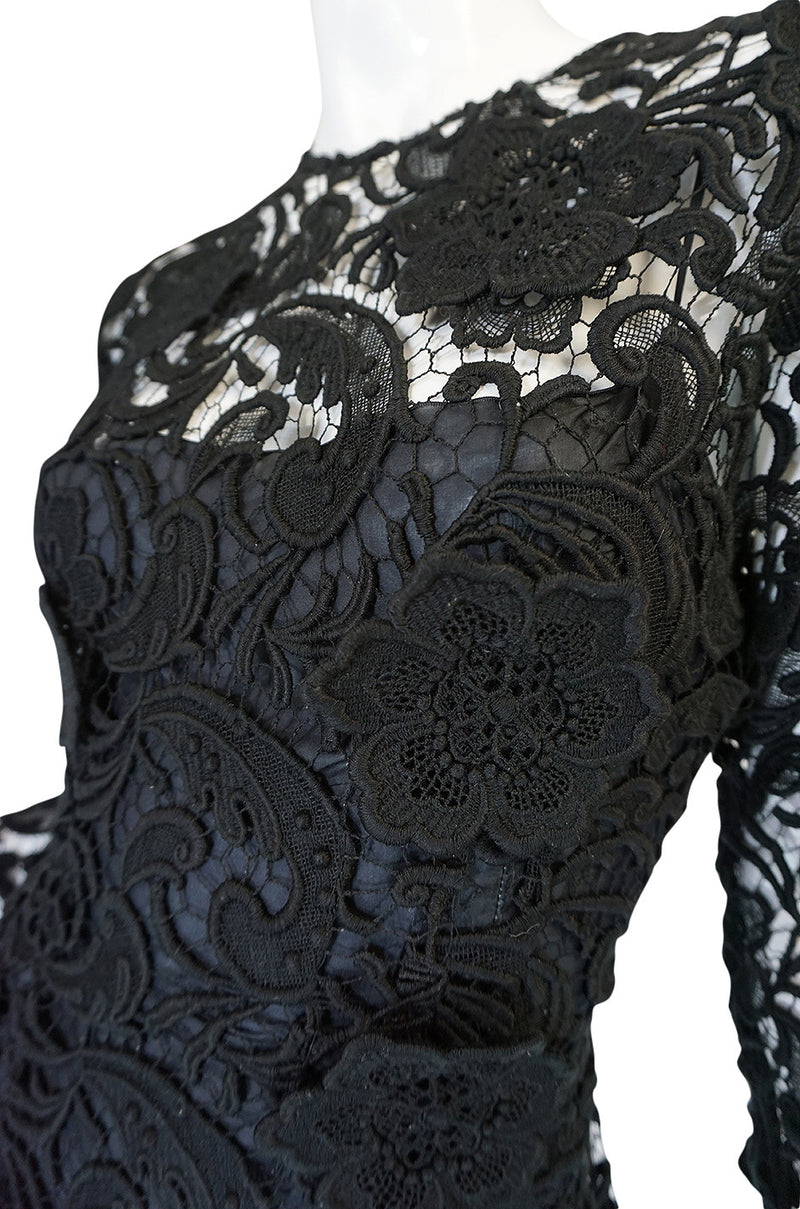 F/W 2008 Prada Runway Wait Listed Black Lace Dress