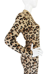 Iconic Fall 1991 Azzedine Alaia Museum Held Leopard Knit Dress