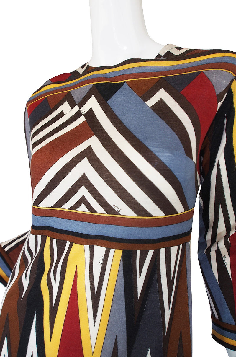 1960s Emilio Pucci Fine Silk & Cashmere Dress