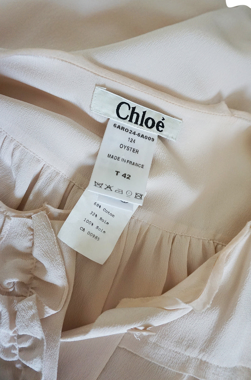 vintage chloe dress Early 2000s Blush Cream Silk Chloe Dress – Shrimpton Couture