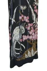 1920s Beaded Flapper Dress w Elaborate Tree & Bird Design