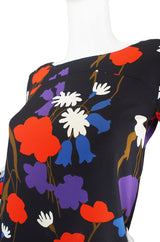 1970s Floral Yves Saint Laurent Maxi Dress