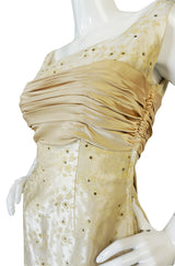 1950s David Hart Brocade & Rhinestone Dress
