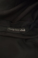 1960s Stanley Korshak Black Silk Beaded Gown