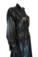 Documented 1973 Yves Saint Laurent Patent Finish Trench