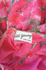 1950s Gigi Young Pink Floral Dress