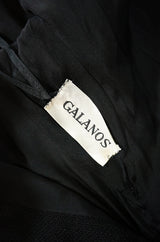 1950s Galanos Black Structured Dress