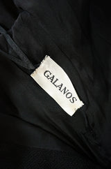 1950s Galanos Black Structured Dress