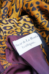 1960s Leopard Chiffon Oscar De La Renta