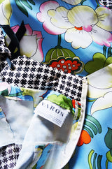 1960s Spectacular Print Jean Varon Maxi