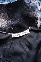 1970s Silk Chiffon Hanae Mori Maxi Dress